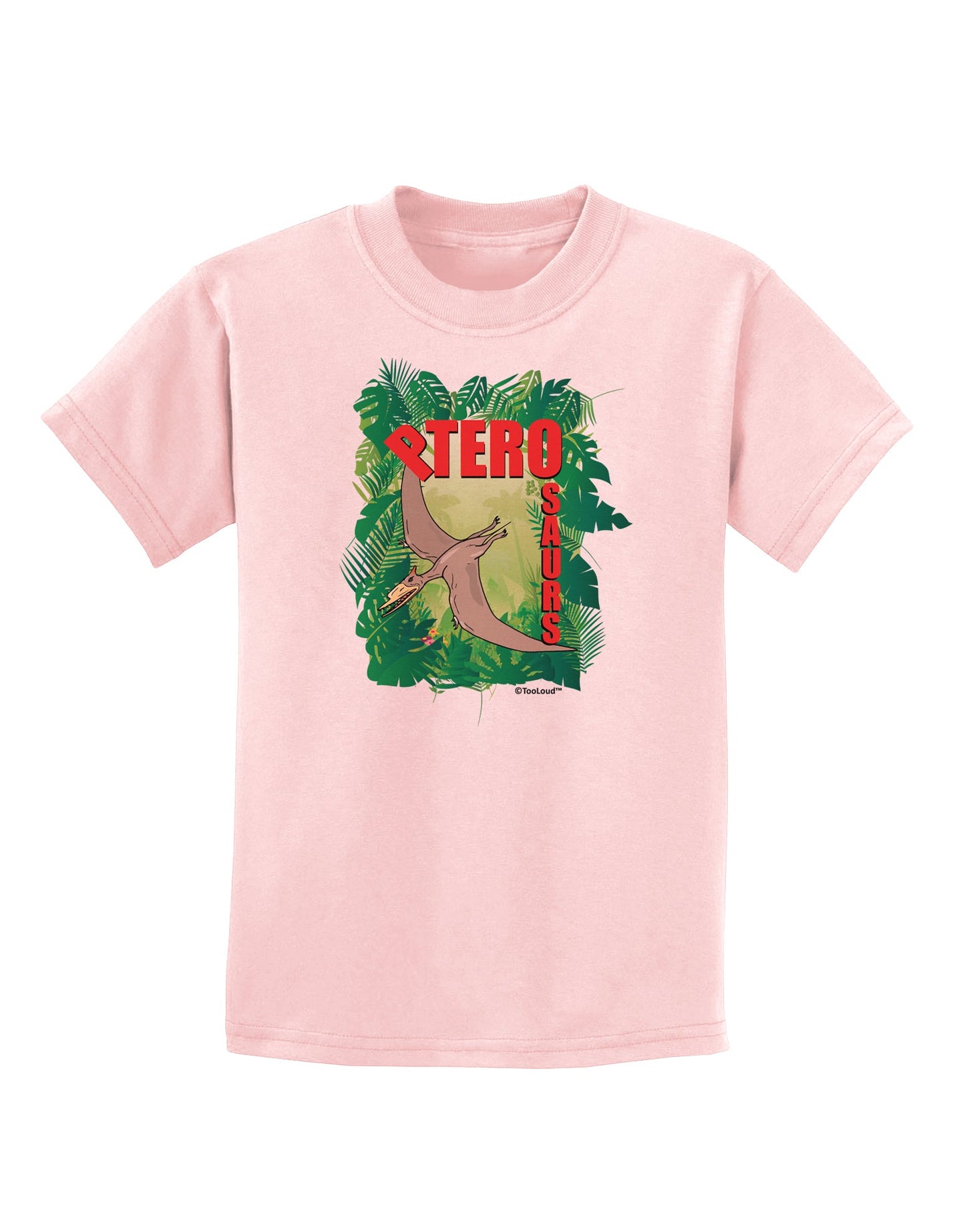 Pterosaurs - With Name Childrens T-Shirt by TooLoud-Childrens T-Shirt-TooLoud-PalePink-X-Small-Davson Sales