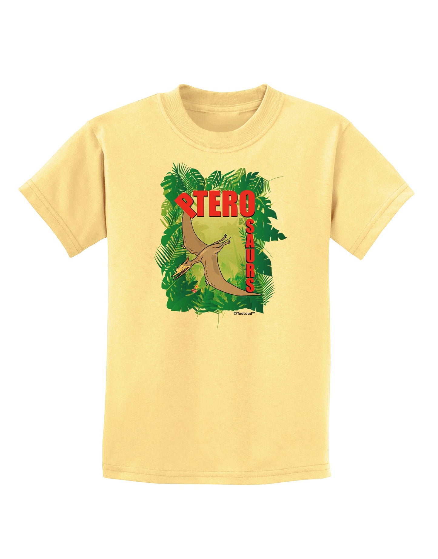 Pterosaurs - With Name Childrens T-Shirt by TooLoud-Childrens T-Shirt-TooLoud-Daffodil-Yellow-X-Small-Davson Sales