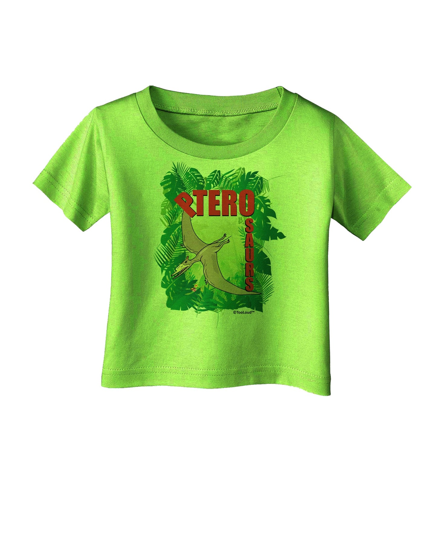Pterosaurs - With Name Infant T-Shirt by TooLoud-Infant T-Shirt-TooLoud-Lime-Green-06-Months-Davson Sales