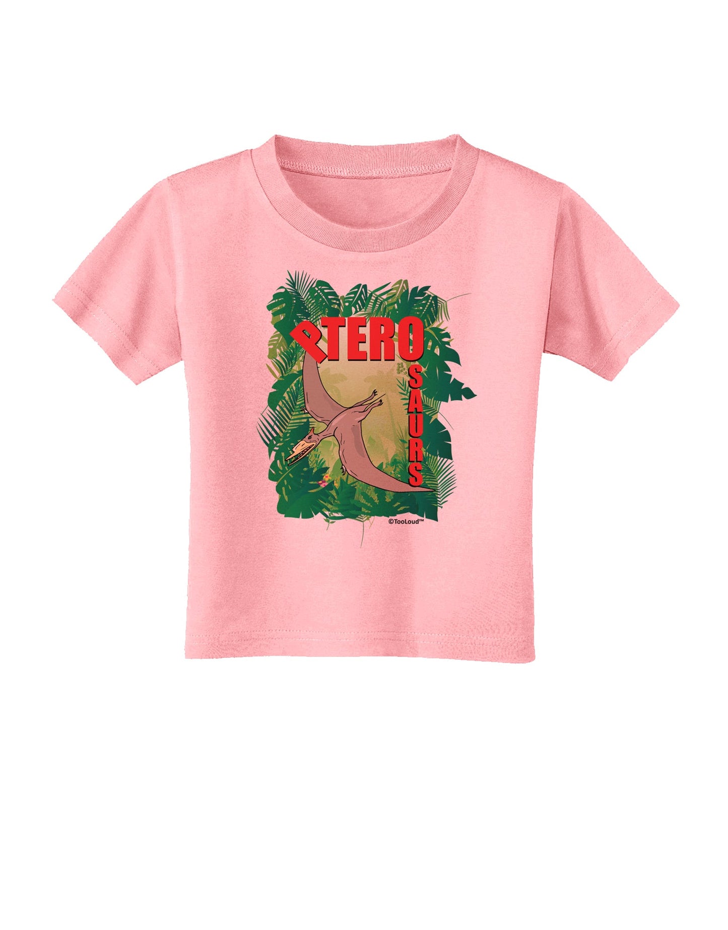 Pterosaurs - With Name Toddler T-Shirt by TooLoud-Toddler T-Shirt-TooLoud-Candy-Pink-2T-Davson Sales