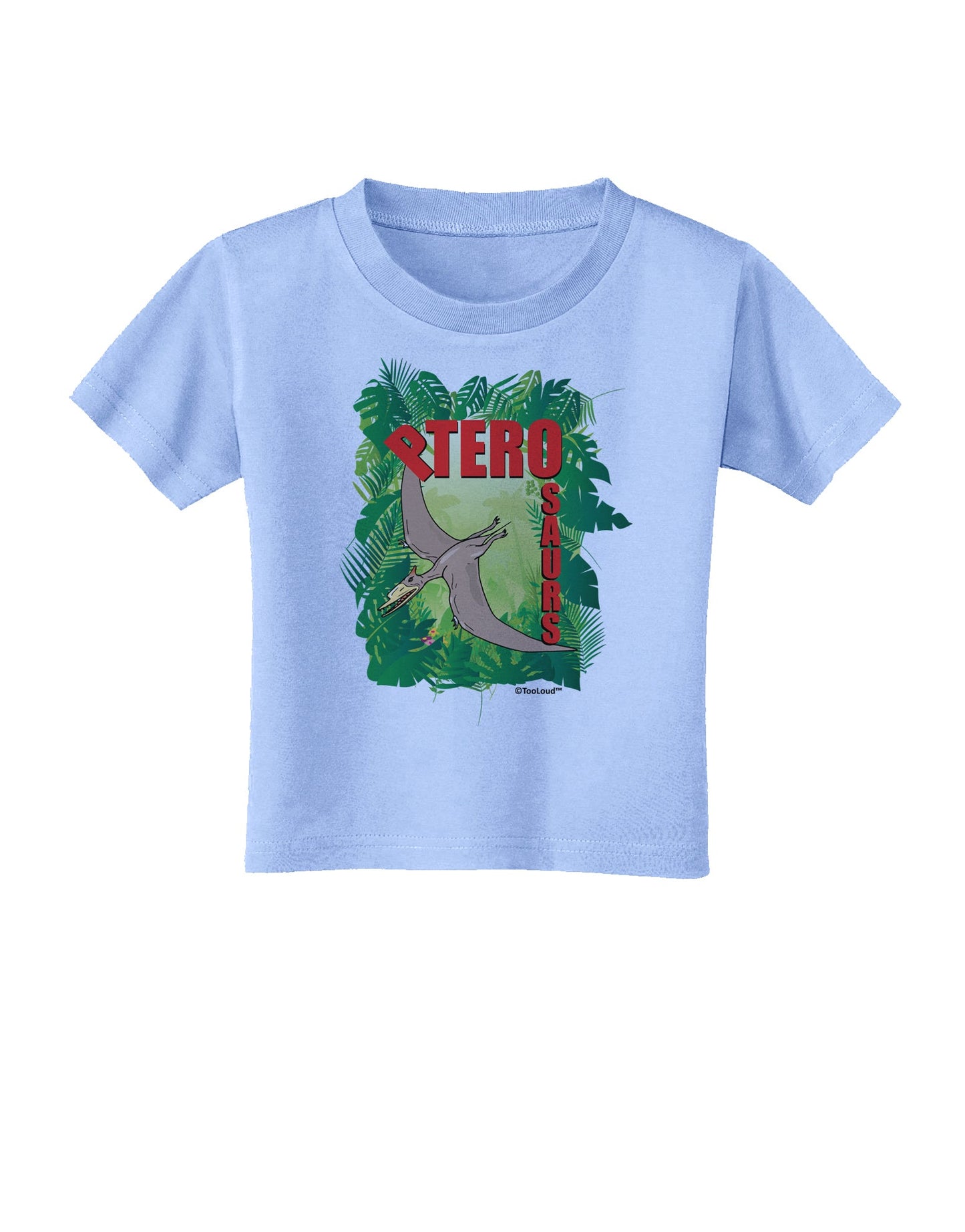 Pterosaurs - With Name Toddler T-Shirt by TooLoud-Toddler T-Shirt-TooLoud-Aquatic-Blue-2T-Davson Sales