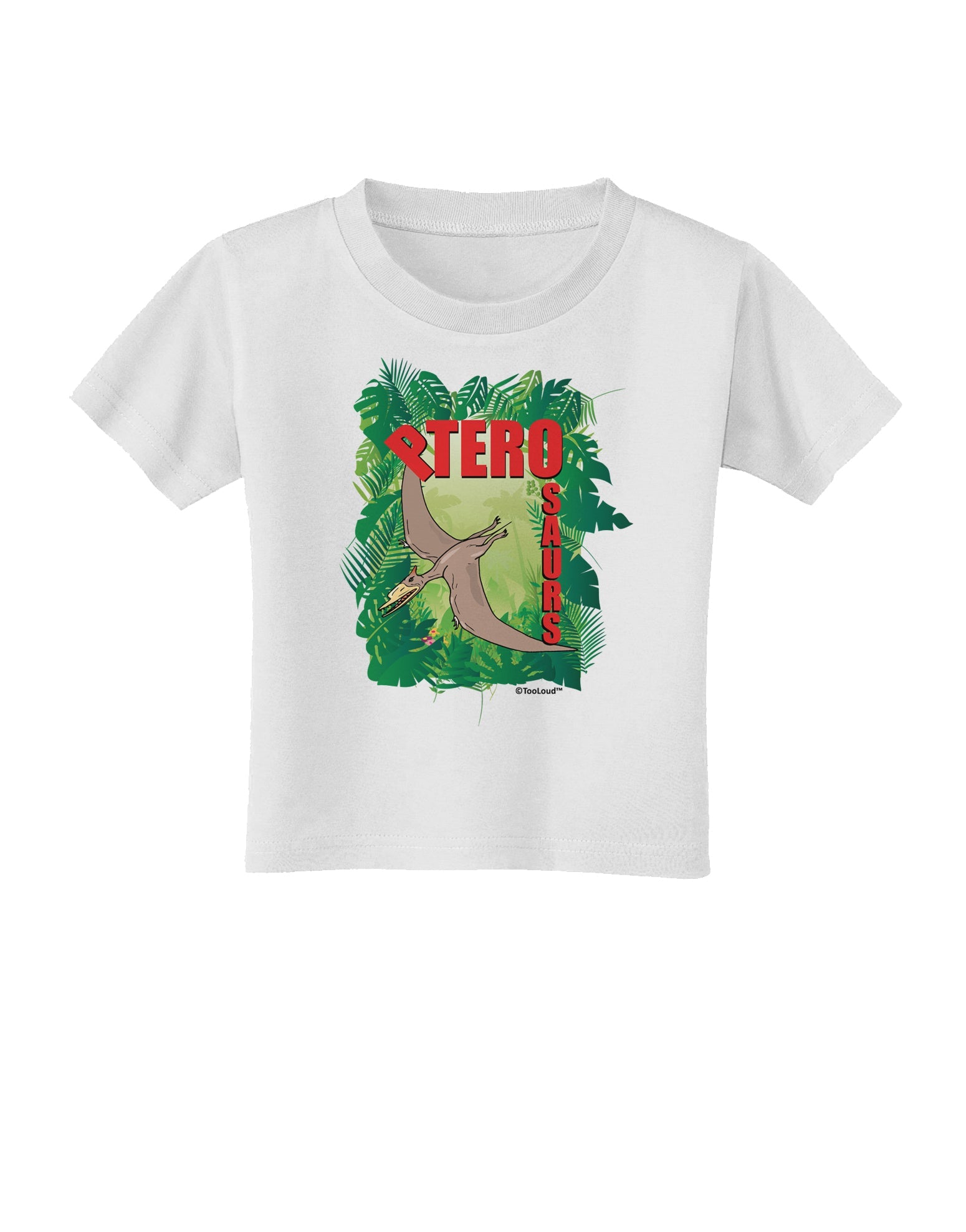 Pterosaurs - With Name Toddler T-Shirt by TooLoud-Toddler T-Shirt-TooLoud-White-2T-Davson Sales