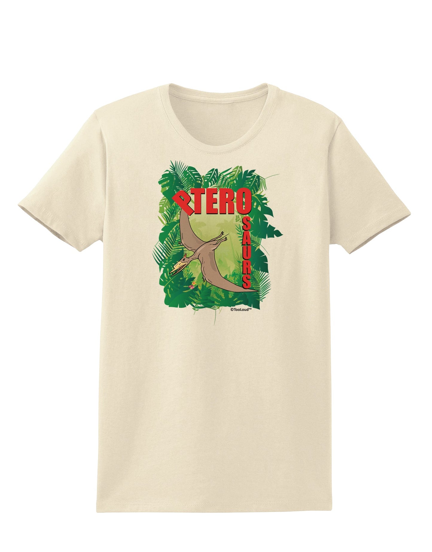 Pterosaurs - With Name Womens T-Shirt by TooLoud-Womens T-Shirt-TooLoud-Natural-X-Small-Davson Sales