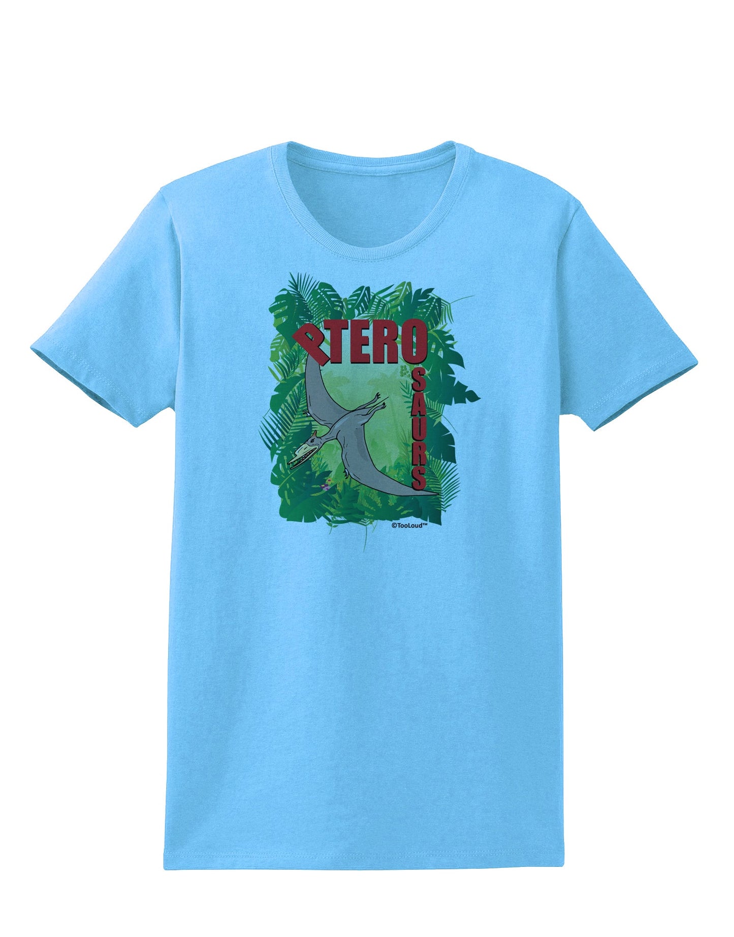Pterosaurs - With Name Womens T-Shirt by TooLoud-Womens T-Shirt-TooLoud-Aquatic-Blue-X-Small-Davson Sales