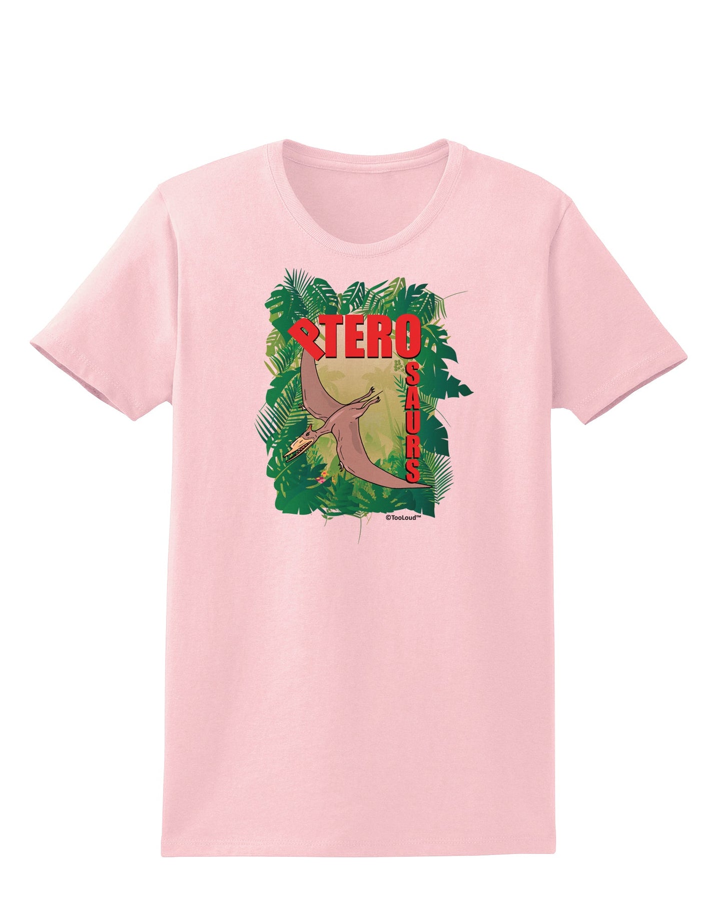 Pterosaurs - With Name Womens T-Shirt by TooLoud-Womens T-Shirt-TooLoud-PalePink-X-Small-Davson Sales