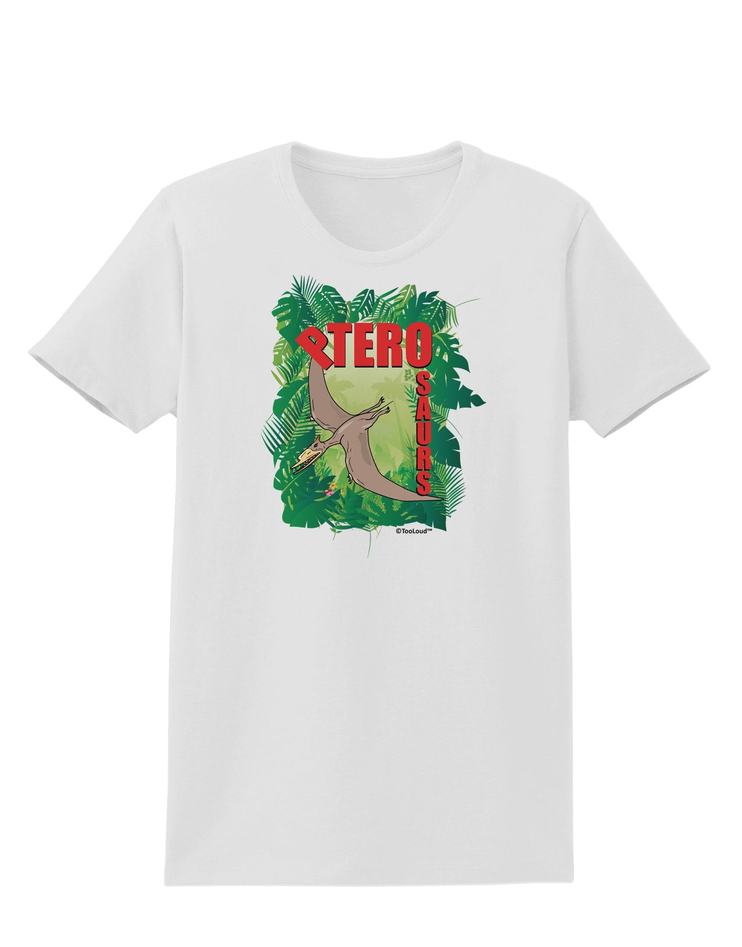 Pterosaurs - With Name Womens T-Shirt by TooLoud-Womens T-Shirt-TooLoud-White-X-Small-Davson Sales
