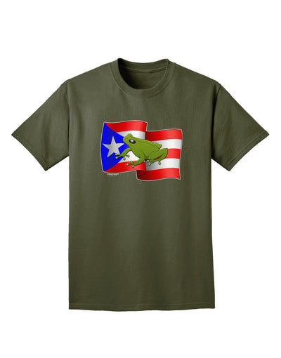 Puerto Rico Coqui Adult Dark T-Shirt-Mens T-Shirt-TooLoud-Military-Green-Small-Davson Sales