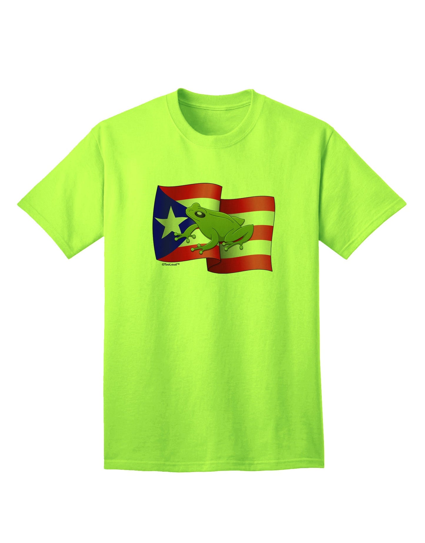 Puerto Rico Coqui Adult T-Shirt-unisex t-shirt-TooLoud-Neon-Green-Small-Davson Sales