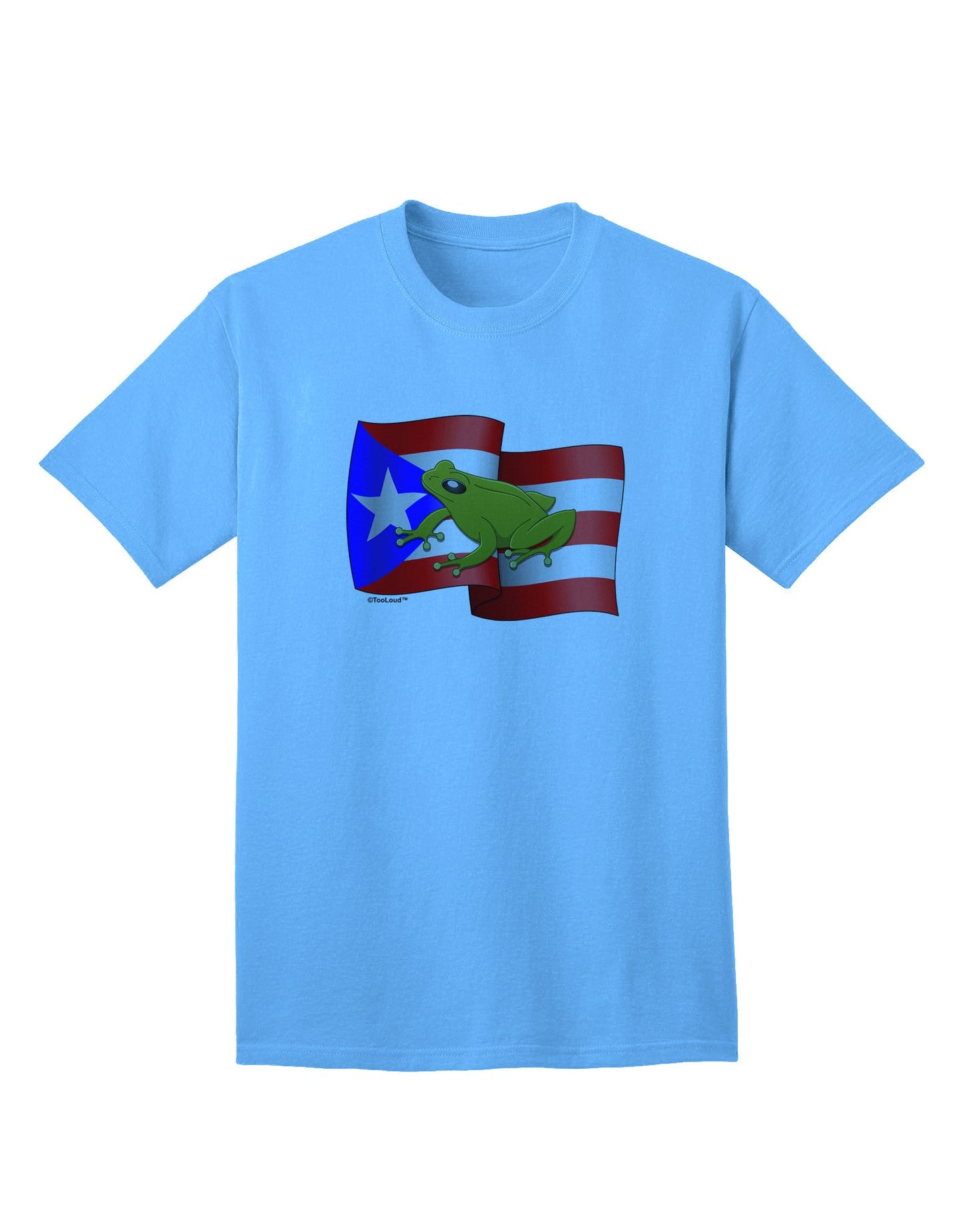 Puerto Rico Coqui Adult T-Shirt-unisex t-shirt-TooLoud-Aquatic-Blue-Small-Davson Sales