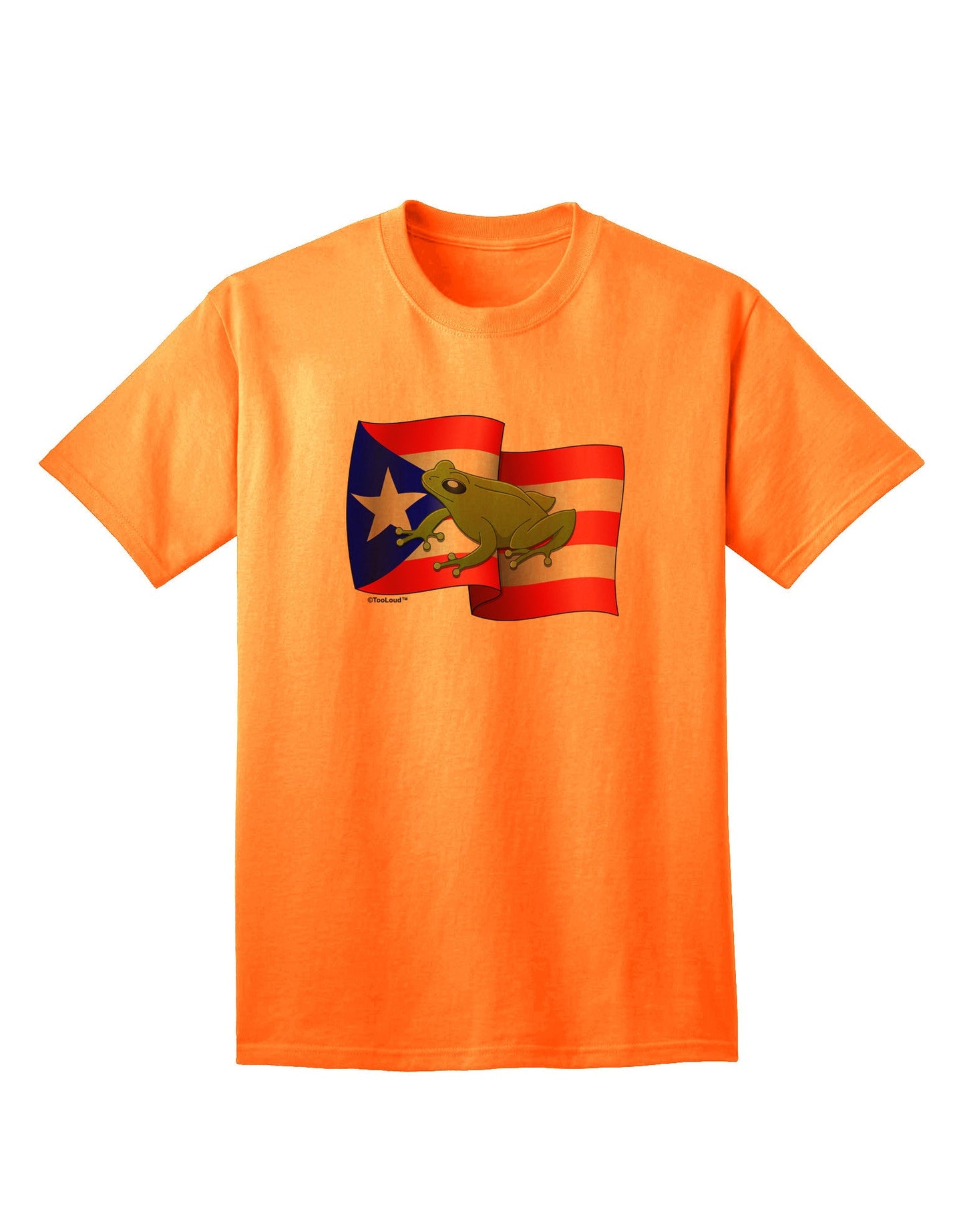 Puerto Rico Coqui Adult T-Shirt-unisex t-shirt-TooLoud-Neon-Orange-Small-Davson Sales