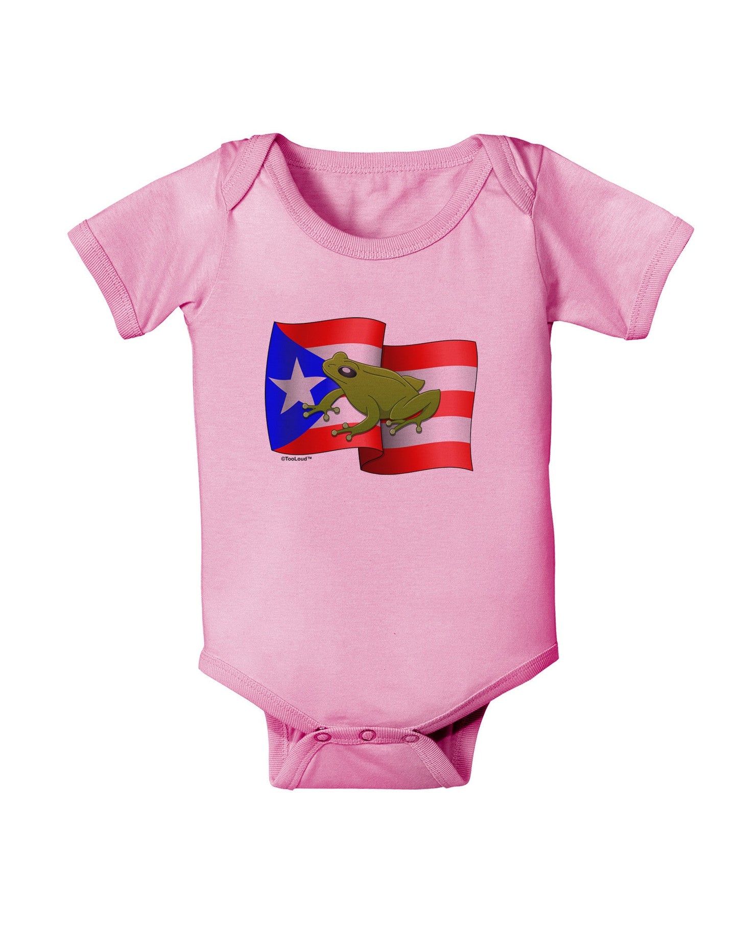 Puerto Rico Coqui Baby Romper Bodysuit-Baby Romper-TooLoud-Pink-06-Months-Davson Sales
