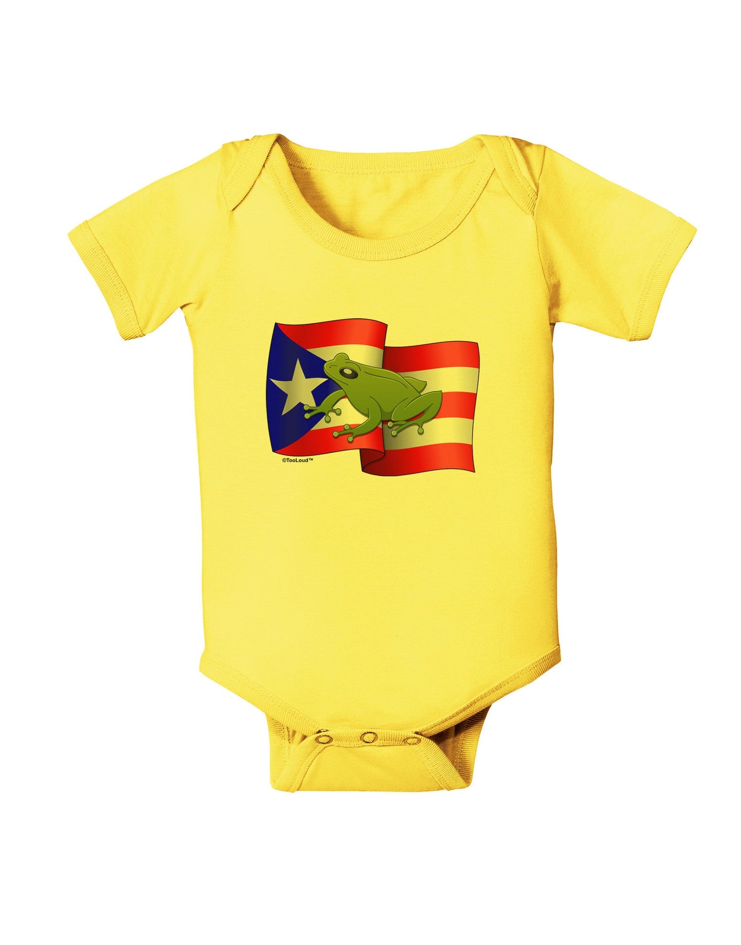 Puerto Rico Coqui Baby Romper Bodysuit-Baby Romper-TooLoud-Yellow-06-Months-Davson Sales