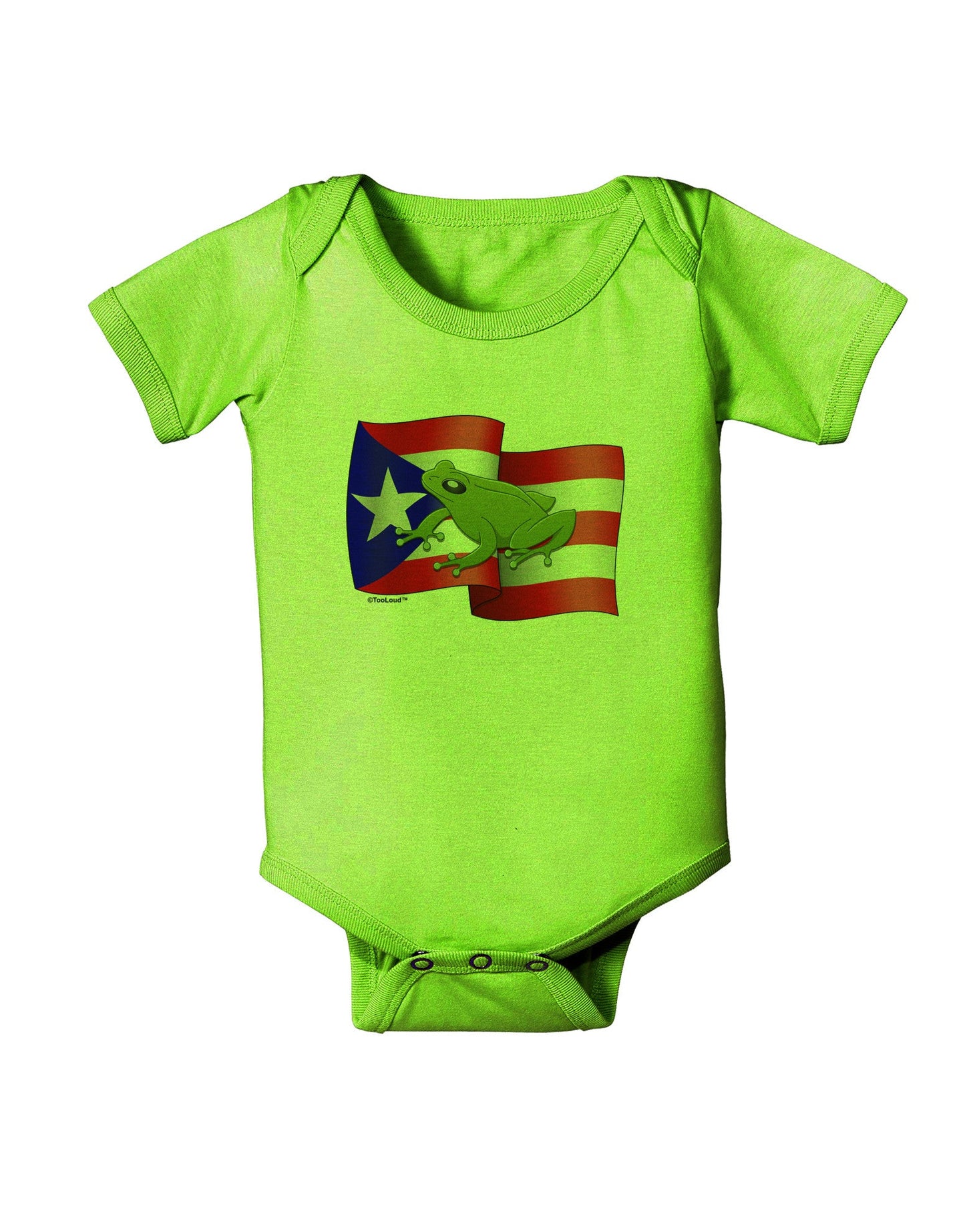 Puerto Rico Coqui Baby Romper Bodysuit-Baby Romper-TooLoud-Lime-06-Months-Davson Sales