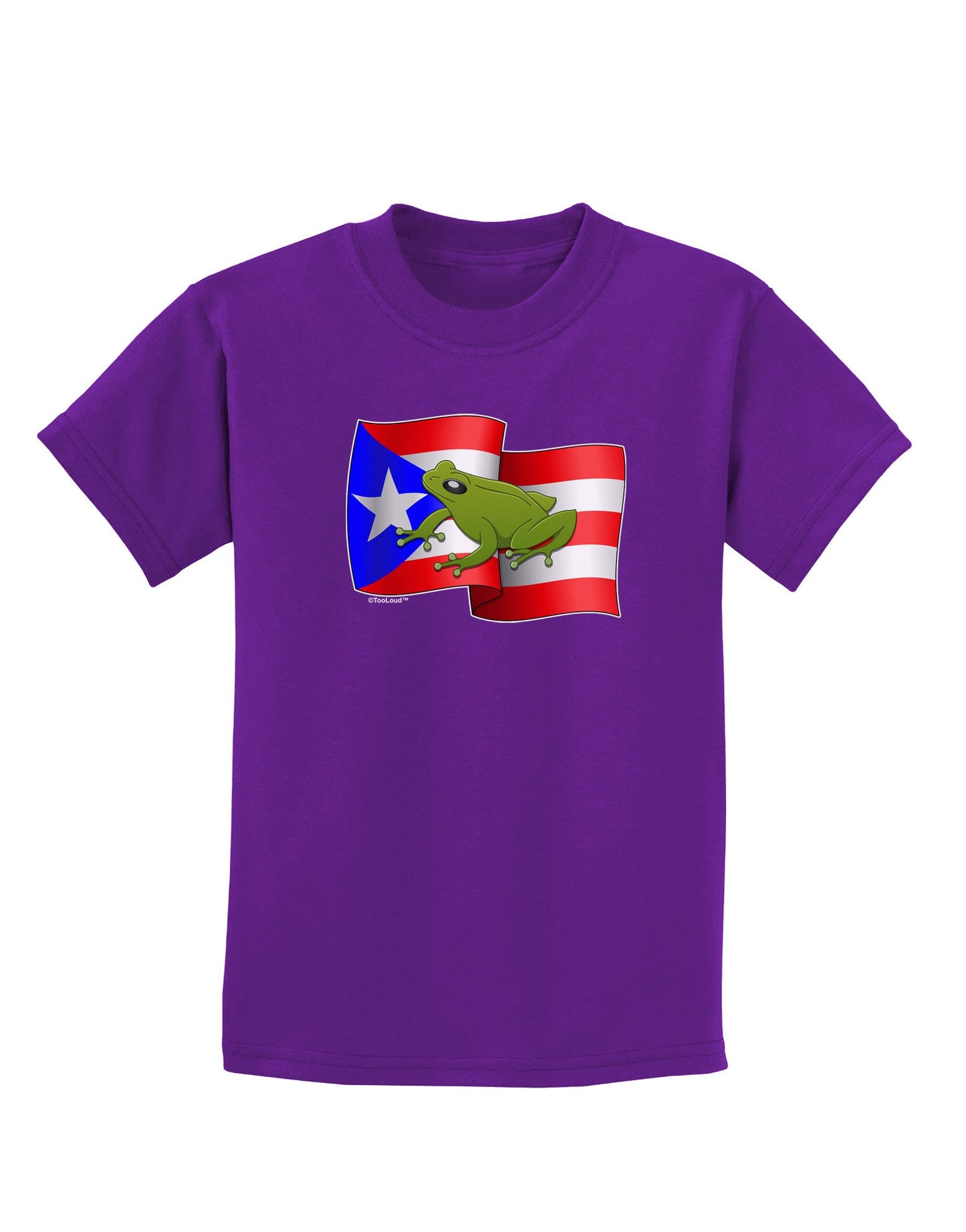 Puerto Rico Coqui Childrens Dark T-Shirt-Childrens T-Shirt-TooLoud-Purple-X-Small-Davson Sales