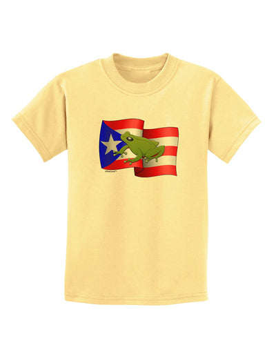 Puerto Rico Coqui Childrens T-Shirt-Childrens T-Shirt-TooLoud-Daffodil-Yellow-X-Small-Davson Sales