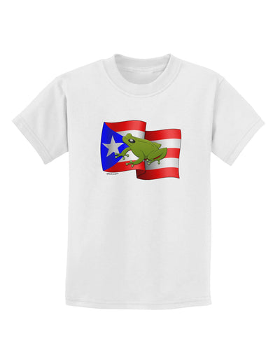 Puerto Rico Coqui Childrens T-Shirt-Childrens T-Shirt-TooLoud-White-X-Small-Davson Sales