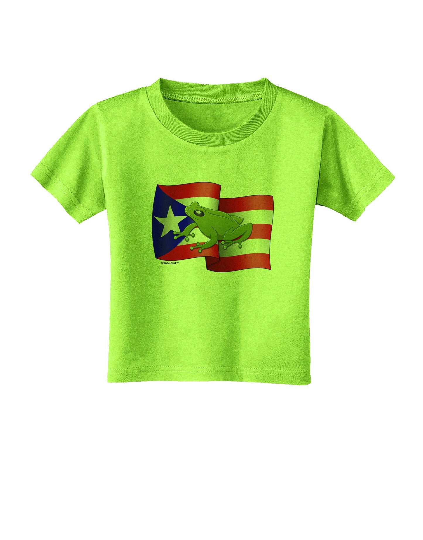 Puerto Rico Coqui Toddler T-Shirt-Toddler T-Shirt-TooLoud-Lime-Green-2T-Davson Sales