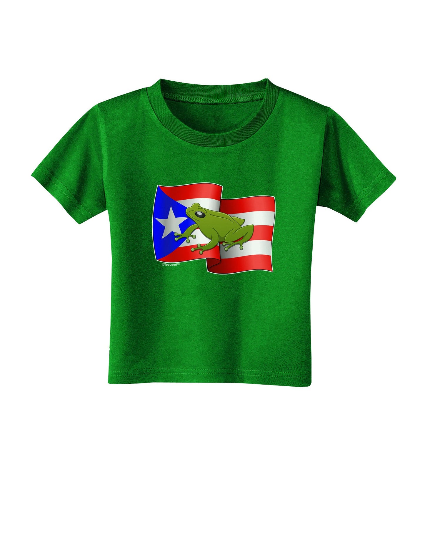 Puerto Rico Coqui Toddler T-Shirt Dark-Toddler T-Shirt-TooLoud-Clover-Green-2T-Davson Sales