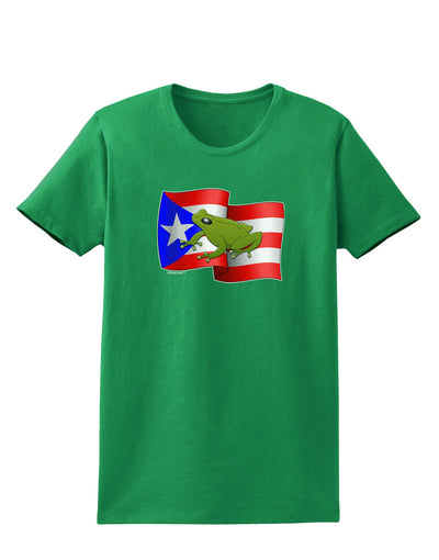 Puerto Rico Coqui Womens Dark T-Shirt-Womens T-Shirt-TooLoud-Kelly-Green-X-Small-Davson Sales