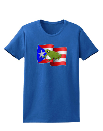 Puerto Rico Coqui Womens Dark T-Shirt-Womens T-Shirt-TooLoud-Royal-Blue-X-Small-Davson Sales