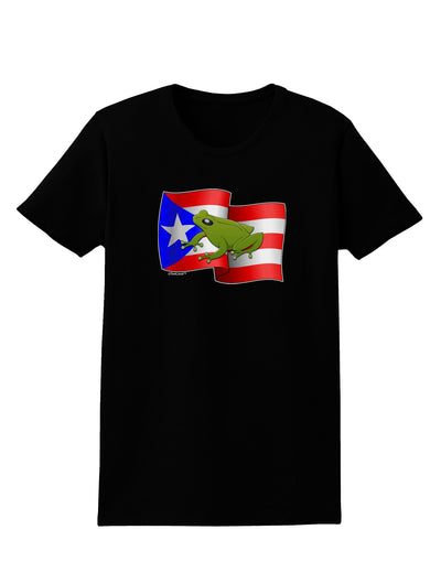 Puerto Rico Coqui Womens Dark T-Shirt-Womens T-Shirt-TooLoud-Black-X-Small-Davson Sales