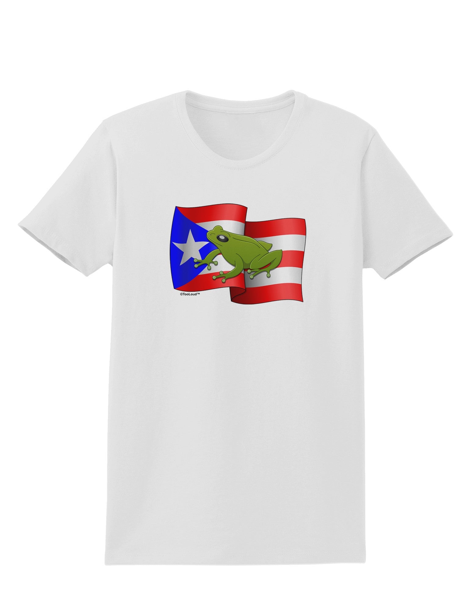 Puerto Rico Coqui Womens T-Shirt-Womens T-Shirt-TooLoud-White-X-Small-Davson Sales