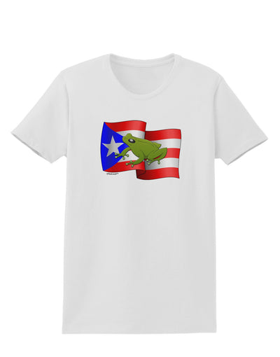 Puerto Rico Coqui Womens T-Shirt-Womens T-Shirt-TooLoud-White-X-Small-Davson Sales