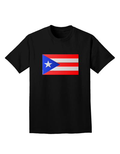 Puerto Rico Flag Adult Dark T-Shirt-Mens T-Shirt-TooLoud-Black-Small-Davson Sales