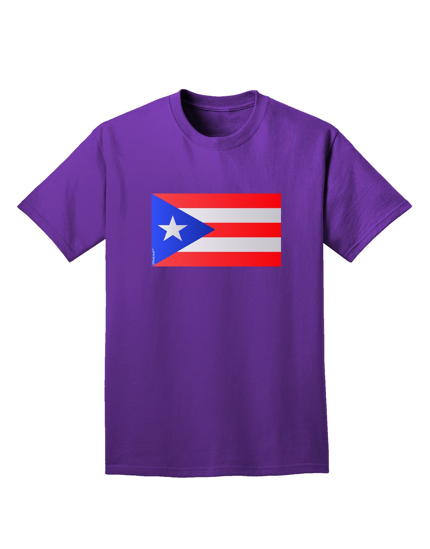 Puerto Rico Flag Adult Dark T-Shirt-Mens T-Shirt-TooLoud-Purple-Small-Davson Sales