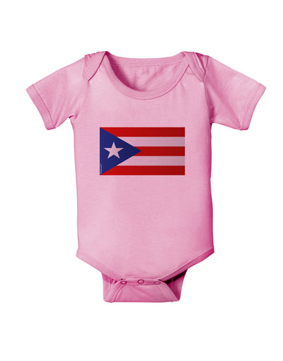 Puerto Rico Flag Baby Romper Bodysuit-Baby Romper-TooLoud-Pink-06-Months-Davson Sales