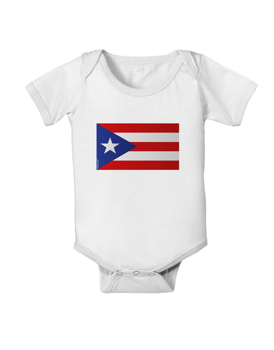 Puerto Rico Flag Baby Romper Bodysuit-Baby Romper-TooLoud-White-06-Months-Davson Sales