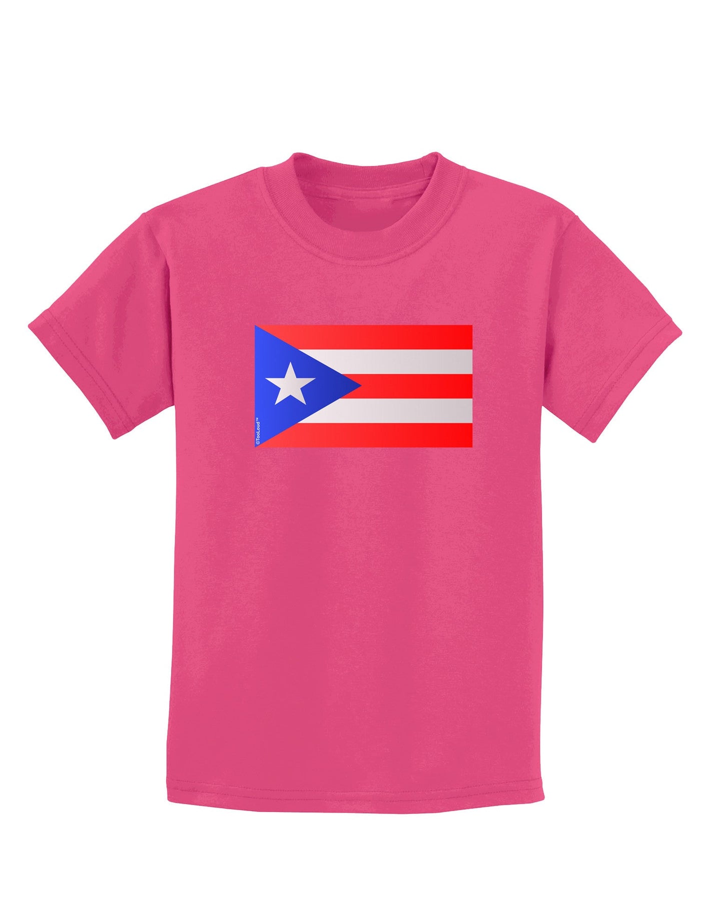 Puerto Rico Flag Childrens Dark T-Shirt-Childrens T-Shirt-TooLoud-Sangria-X-Small-Davson Sales