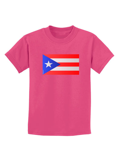 Puerto Rico Flag Childrens Dark T-Shirt-Childrens T-Shirt-TooLoud-Sangria-X-Small-Davson Sales