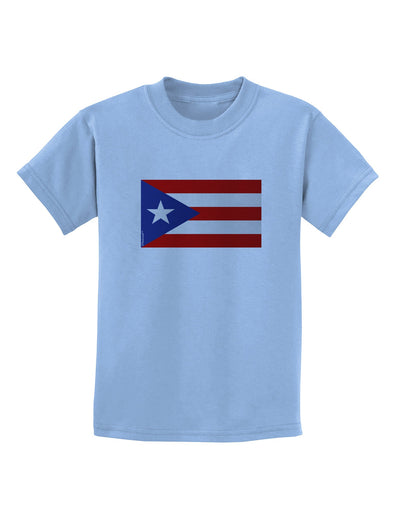 Puerto Rico Flag Childrens T-Shirt-Childrens T-Shirt-TooLoud-Light-Blue-X-Small-Davson Sales