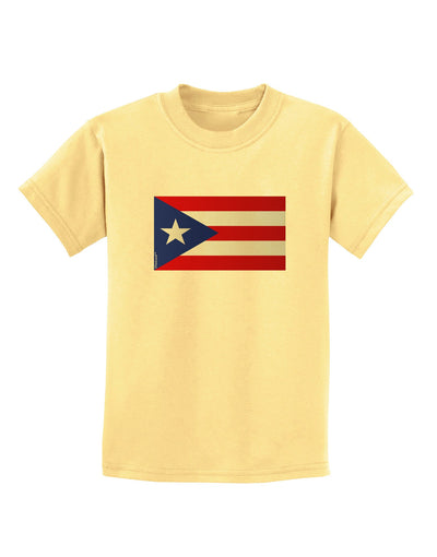 Puerto Rico Flag Childrens T-Shirt-Childrens T-Shirt-TooLoud-Daffodil-Yellow-X-Small-Davson Sales