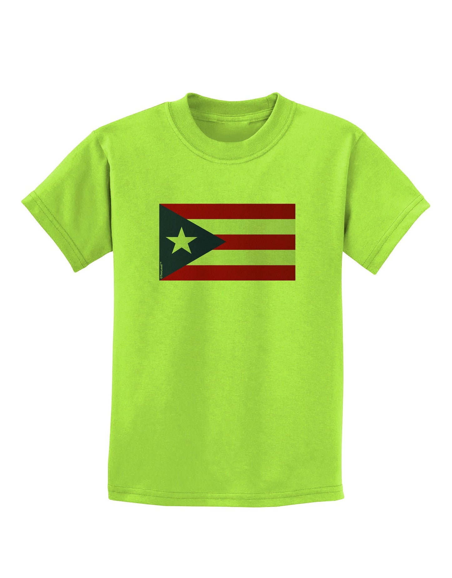 Puerto Rico Flag Childrens T-Shirt-Childrens T-Shirt-TooLoud-Lime-Green-X-Small-Davson Sales