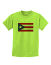 Puerto Rico Flag Childrens T-Shirt-Childrens T-Shirt-TooLoud-Lime-Green-X-Small-Davson Sales