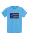 Puerto Rico Flag Childrens T-Shirt-Childrens T-Shirt-TooLoud-Aquatic-Blue-X-Small-Davson Sales