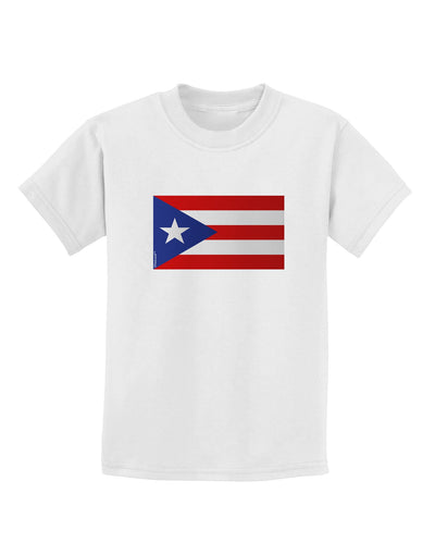 Puerto Rico Flag Childrens T-Shirt-Childrens T-Shirt-TooLoud-White-X-Small-Davson Sales