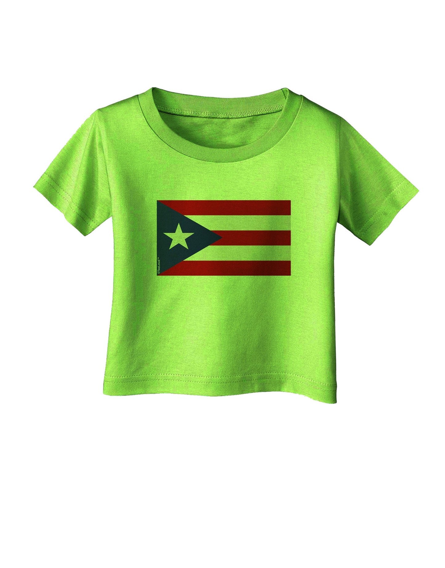Puerto Rico Flag Infant T-Shirt-Infant T-Shirt-TooLoud-Lime-Green-06-Months-Davson Sales