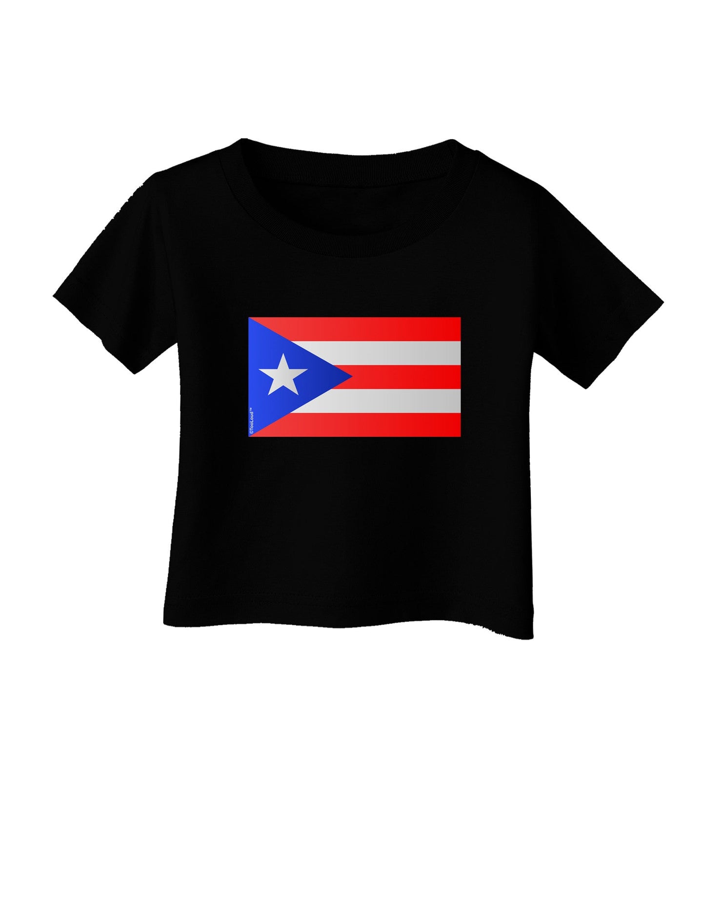 Puerto Rico Flag Infant T-Shirt Dark-Infant T-Shirt-TooLoud-Black-06-Months-Davson Sales