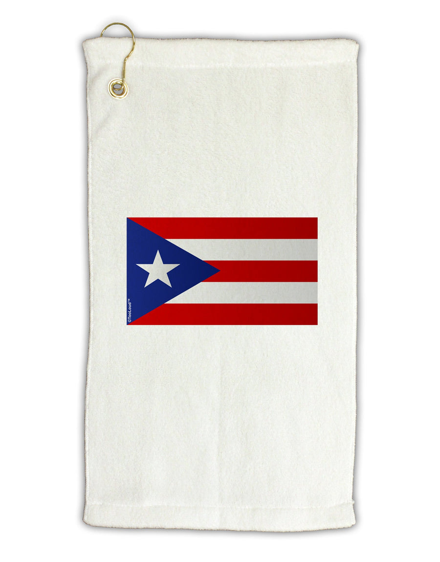 Puerto Rico Flag Micro Terry Gromet Golf Towel 16 x 25 inch-Golf Towel-TooLoud-White-Davson Sales