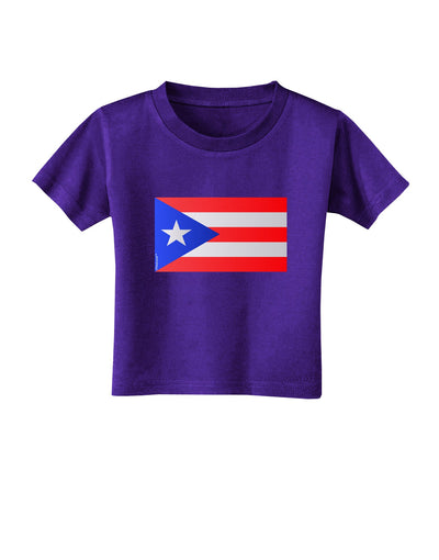 Puerto Rico Flag Toddler T-Shirt Dark-Toddler T-Shirt-TooLoud-Purple-2T-Davson Sales