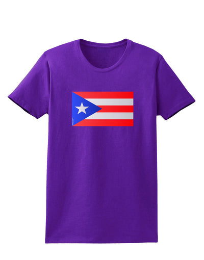 Puerto Rico Flag Womens Dark T-Shirt-TooLoud-Purple-X-Small-Davson Sales