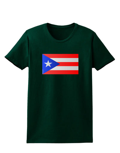 Puerto Rico Flag Womens Dark T-Shirt-TooLoud-Forest-Green-Small-Davson Sales