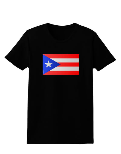 Puerto Rico Flag Womens Dark T-Shirt-TooLoud-Black-X-Small-Davson Sales