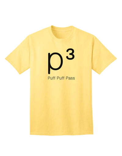 Puff Puff Pass - Adult T-Shirt for Smoking Etiquette-Mens T-shirts-TooLoud-Yellow-Small-Davson Sales