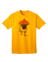 Pug Dog with Pink Sombrero: A Stylish Adult T-Shirt Offered by TooLoud-Mens T-shirts-TooLoud-Gold-Small-Davson Sales