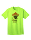 Pug Dog with Pink Sombrero: A Stylish Adult T-Shirt Offered by TooLoud-Mens T-shirts-TooLoud-Neon-Green-Small-Davson Sales