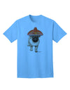 Pug Dog with Pink Sombrero: A Stylish Adult T-Shirt Offered by TooLoud-Mens T-shirts-TooLoud-Aquatic-Blue-Small-Davson Sales